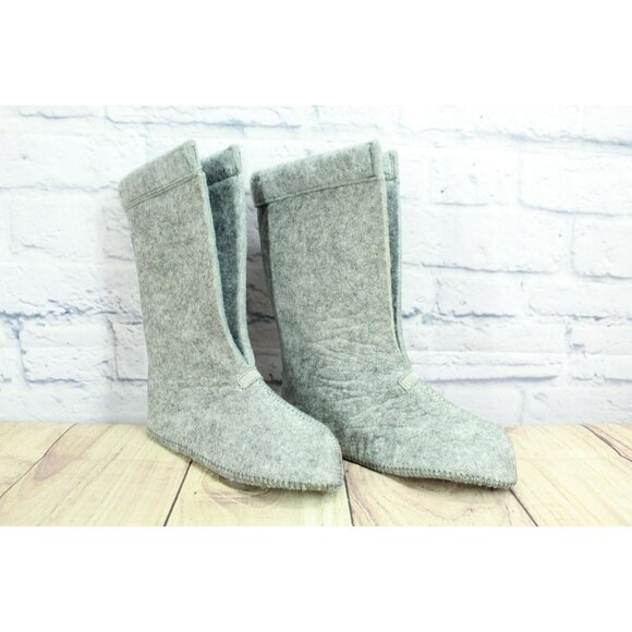 LL Bean Gray Wool Warm Replacement Boot Liner Inserts Size 3 - Picture 3 of 9